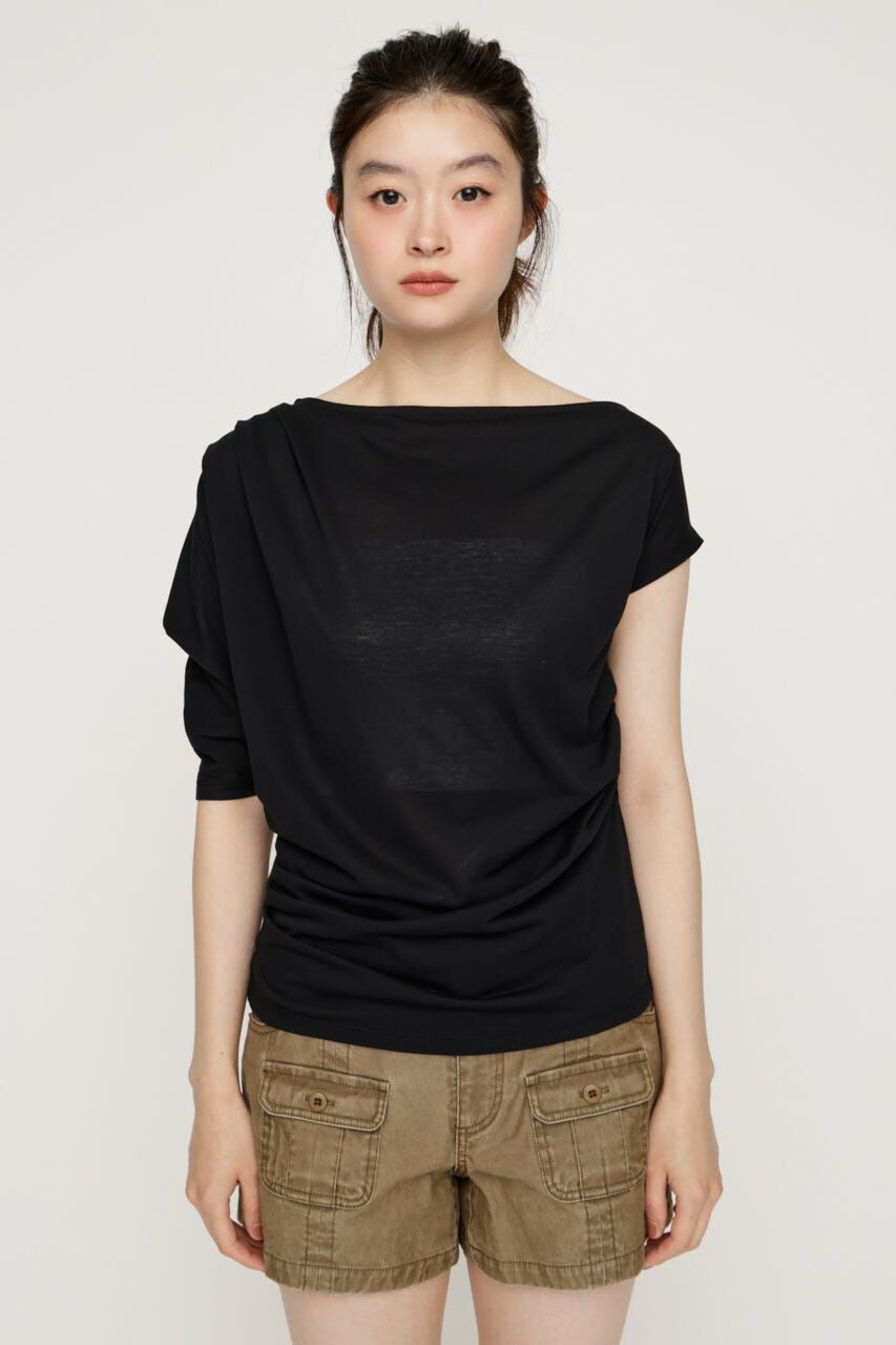 SLY「DEFORMED DRAPE トップス」|Tシャツ・カットソー|