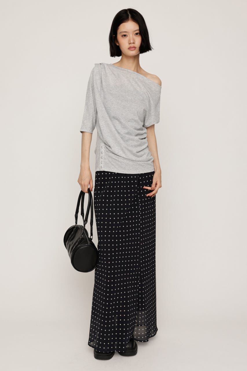 SLY「DEFORMED DRAPE トップス」|Tシャツ・カットソー|