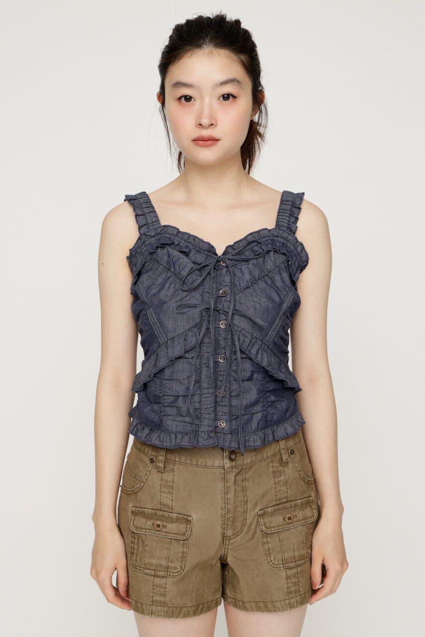 SLY「DUNGAREE SQUEEZE CAMI ブラウス」|キャミソール|