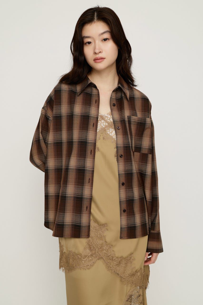 SLY「LOOSE CHECK シャツ」|シャツ・ブラウス|M/BRN7