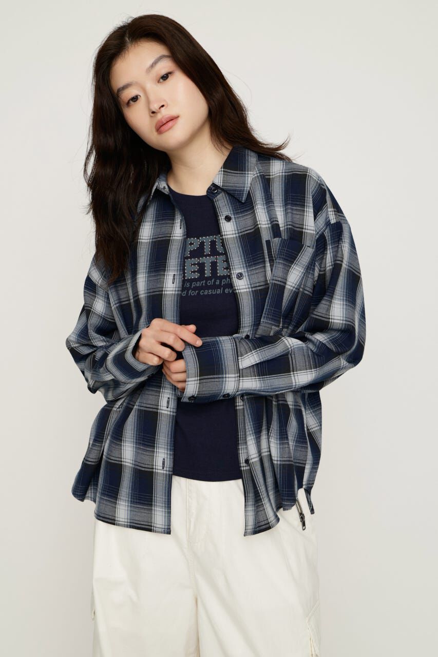 SLY「LOOSE CHECK シャツ」|シャツ・ブラウス|M/NVY7