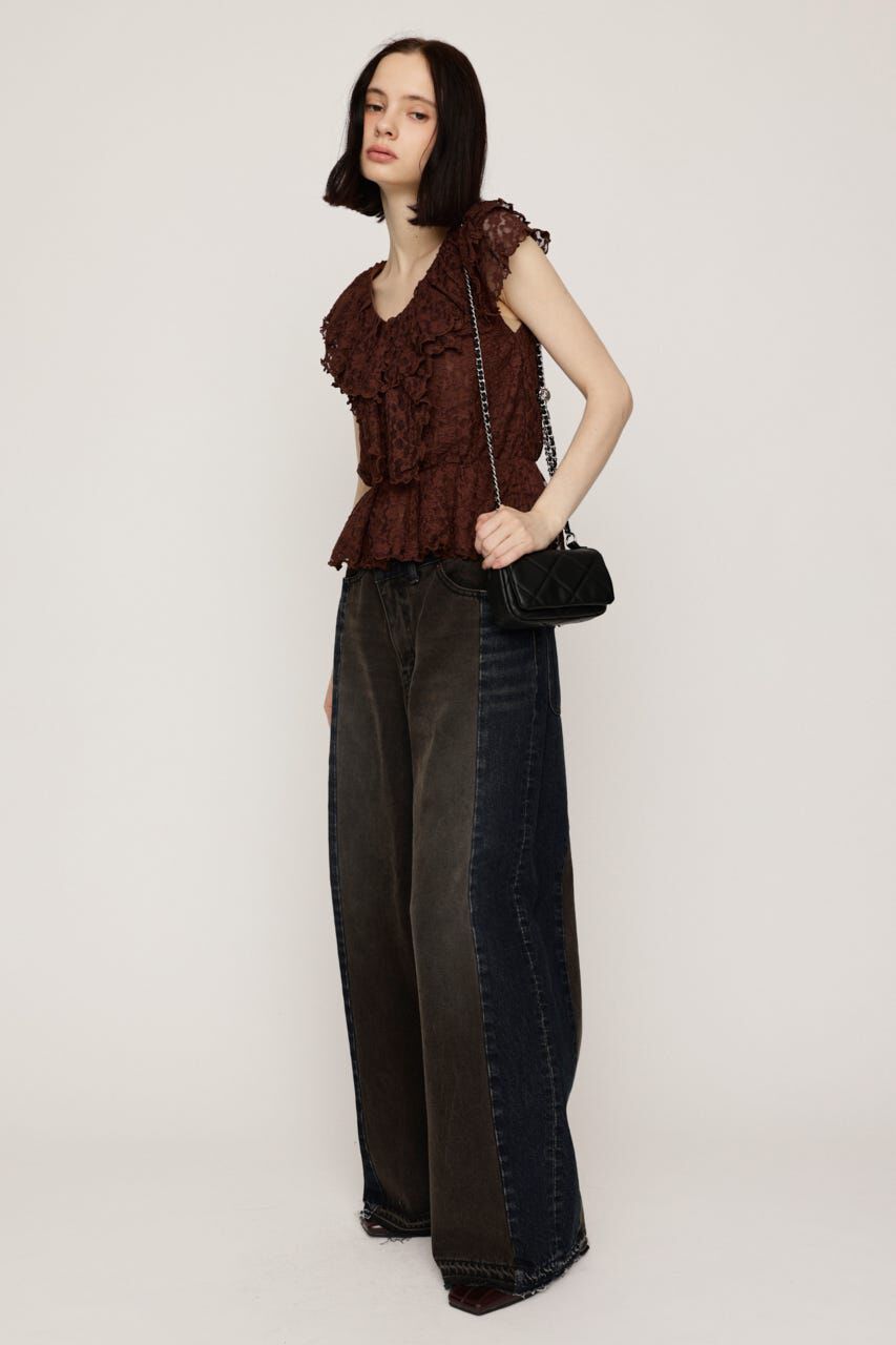 SLY「CUT LACE FRILL トップス」|Tシャツ・カットソー|