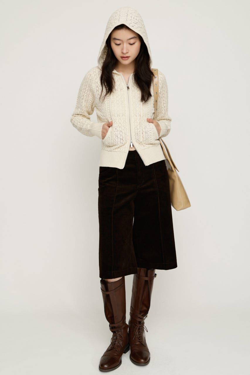 SLY「OPEN WORK ZIP HOODIE」|パーカー|