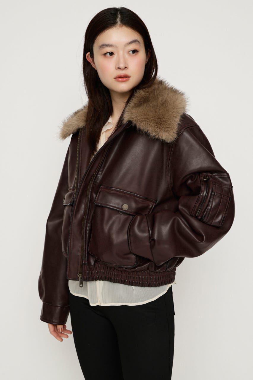 SLY「WASHED PUFFER SHORT ブルゾン」|ブルゾン・スタジャン|