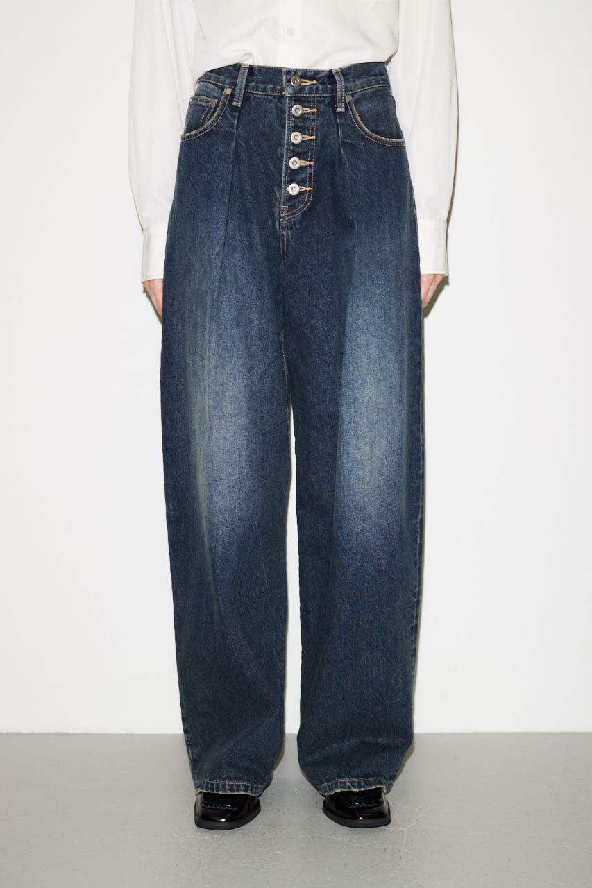 SLY「BUTTONFLY TUCK LOOSE PT-AB」|デニム|