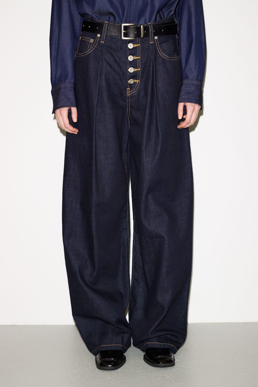 SLY「BUTTONFLY TUCK LOOSE PT-AB」|デニム|