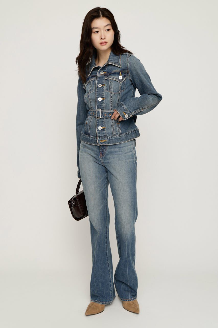 SLY「BELTED COMPACT DENIM ジャケット」|デニムジャケット|