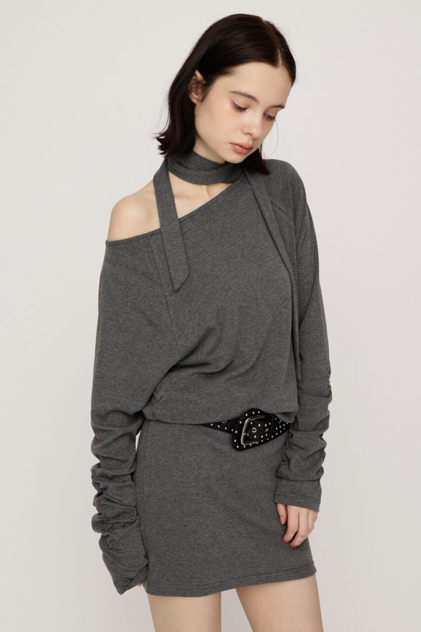 SLY「DOLMAN CUT TIE ショートワンピース」|ワンピース|