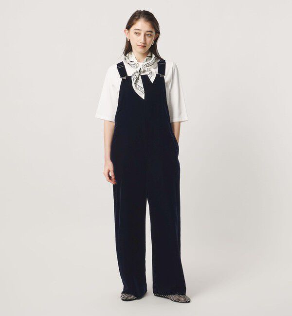 UNITED ARROWS「ベルベット サロペットパンツ」|オールインワン|
