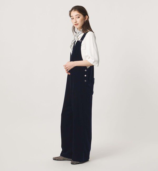 UNITED ARROWS「ベルベット サロペットパンツ」|オールインワン|