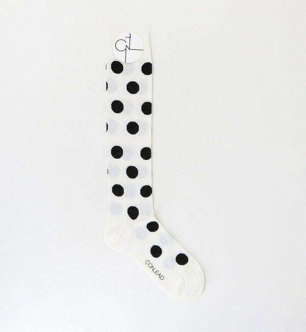 UNITED ARROWS「＜CONLEAD＞DOT W ロングソックス」|ソックス|WHITE