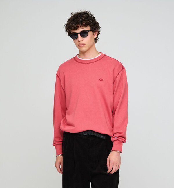 UNITED ARROWS green label relaxing「【別注】＜Champion＞クルーネック 長袖 スウェット」|スウェット・ジャージ|RED