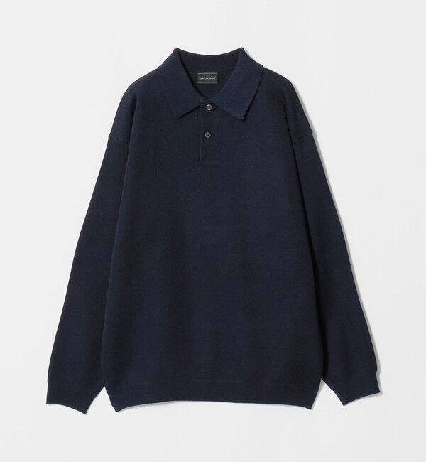 UNITED ARROWS green label relaxing「スムース ニット 長袖 ポロシャツ -ウォッシャブル-」|ポロシャツ|