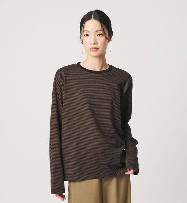 BEAUTY&YOUTH UNITED ARROWS「ソリッド＆ボーダー ロングスリーブ Tシャツ」|Tシャツ・カットソー|