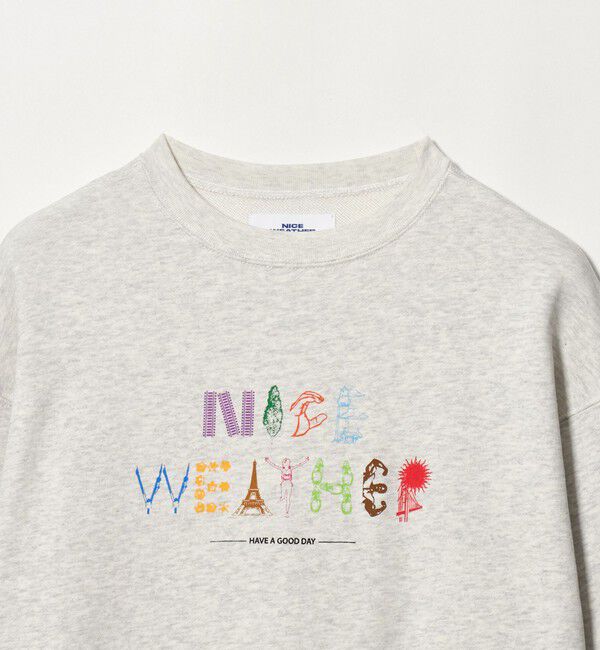 NICE WEATHER「＜NICE WEATHER＞タイポグラフィーロゴ スウェット プルオーバー」|スウェット・ジャージ|