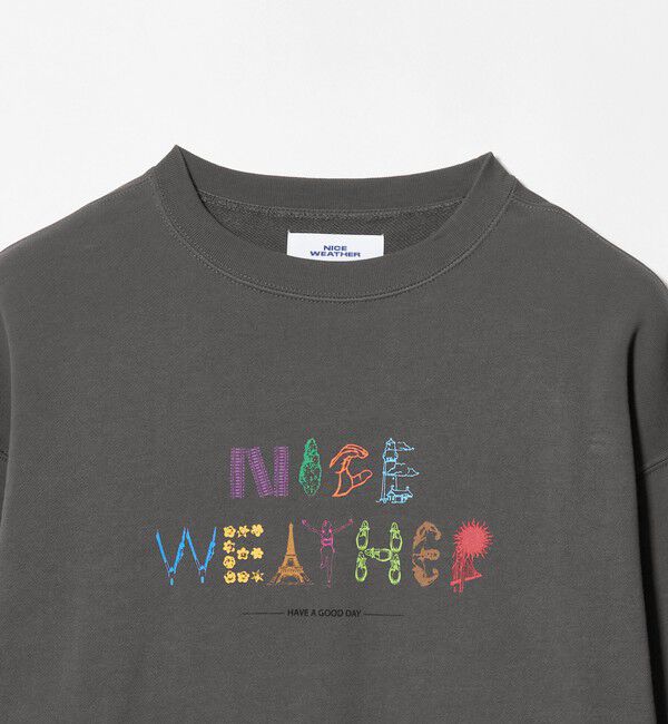 NICE WEATHER「＜NICE WEATHER＞タイポグラフィーロゴ スウェット プルオーバー」|スウェット・ジャージ|
