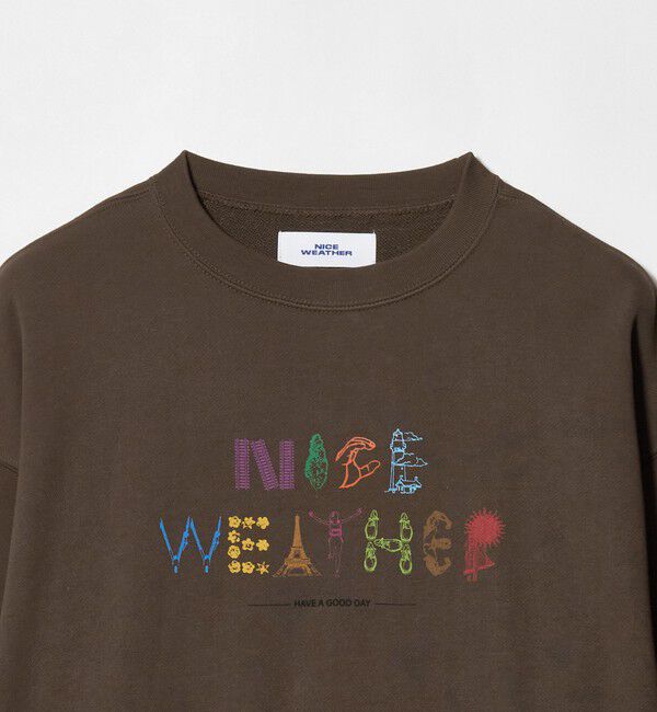 NICE WEATHER「＜NICE WEATHER＞タイポグラフィーロゴ スウェット プルオーバー」|スウェット・ジャージ|