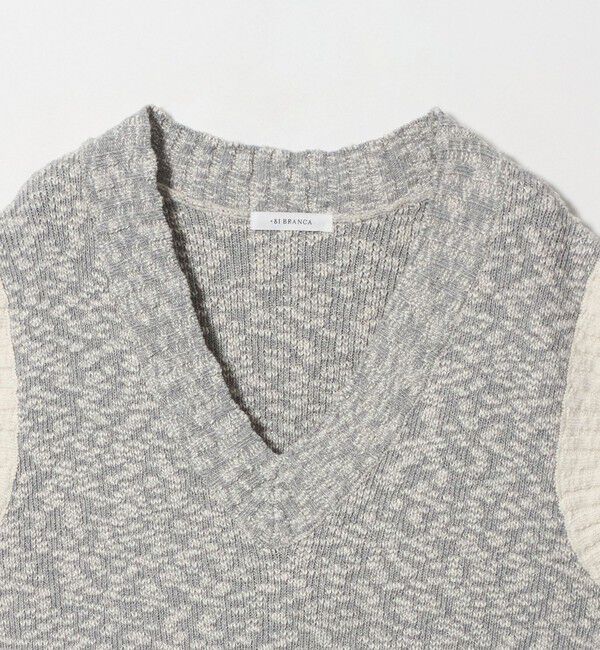 BEAUTY&YOUTH UNITED ARROWS「【別注】＜＋81BRANCA＞Vネック ニット ベスト」|ベスト・ジレ|