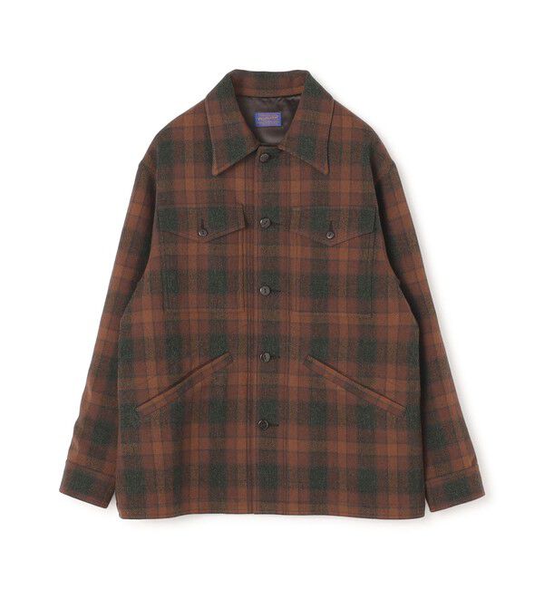 TOMORROWLAND MENS「【別注】PENDLETON ウールチェック CPO シャツブルゾン」|ブルゾン・スタジャン|38 オレンジ系