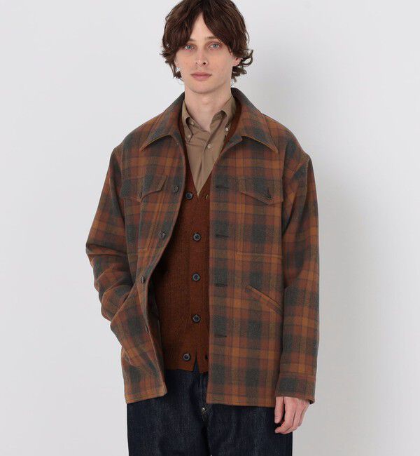 TOMORROWLAND MENS「【別注】PENDLETON ウールチェック CPO シャツブルゾン」|ブルゾン・スタジャン|