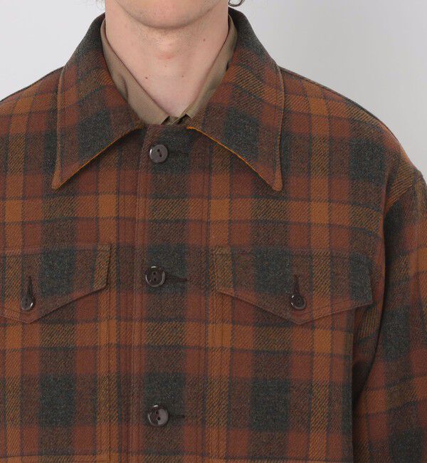 TOMORROWLAND MENS「【別注】PENDLETON ウールチェック CPO シャツブルゾン」|ブルゾン・スタジャン|
