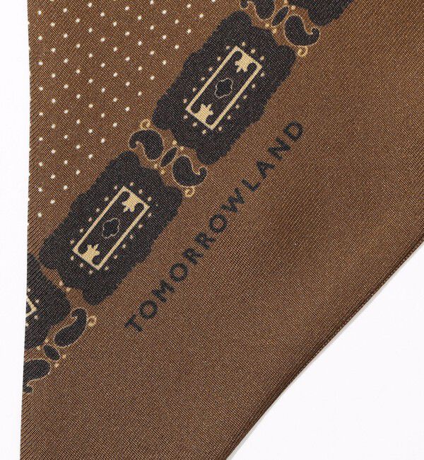 TOMORROWLAND GOODS「TOMORROWLAND シルクドットフレーム ロングスカーフ」|バンダナ・スカーフ|