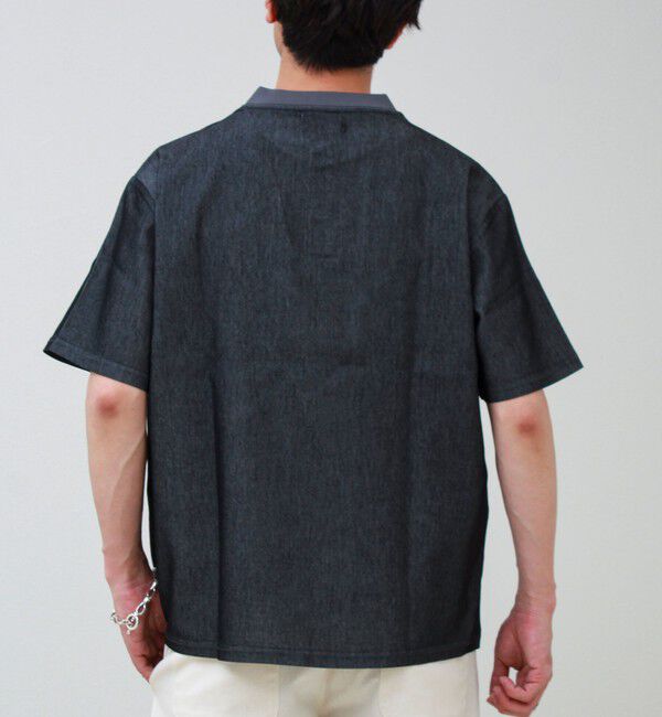 GLOSTER「【セットアップ対応】メッシュデニムヘンリーTEE」|Tシャツ・カットソー|