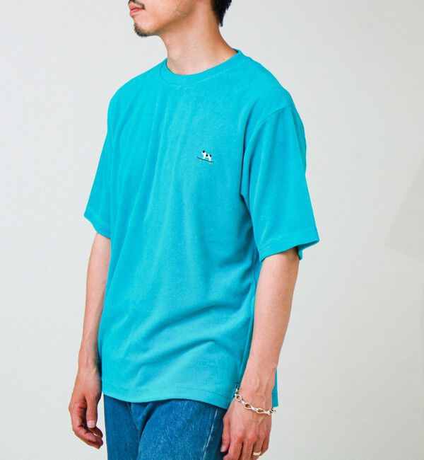 GLOSTER「【夏素材で快適】フレブルパイルTEE ワンポイント刺繍」|Tシャツ・カットソー|