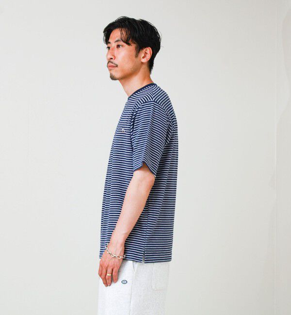 GLOSTER「【夏素材で快適】フレブルパイルTEE ワンポイント刺繍」|Tシャツ・カットソー|