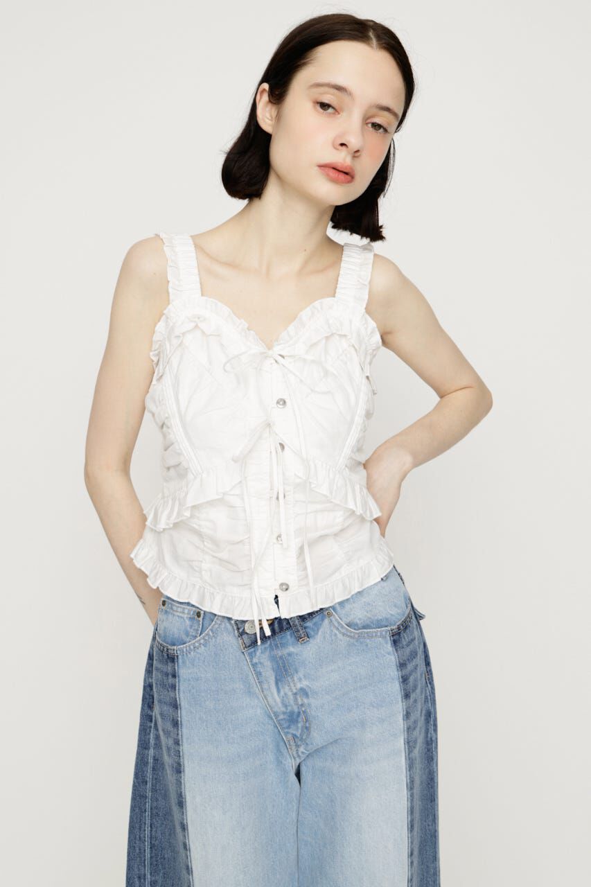 SLY「DUNGAREE SQUEEZE CAMI ブラウス」|キャミソール|