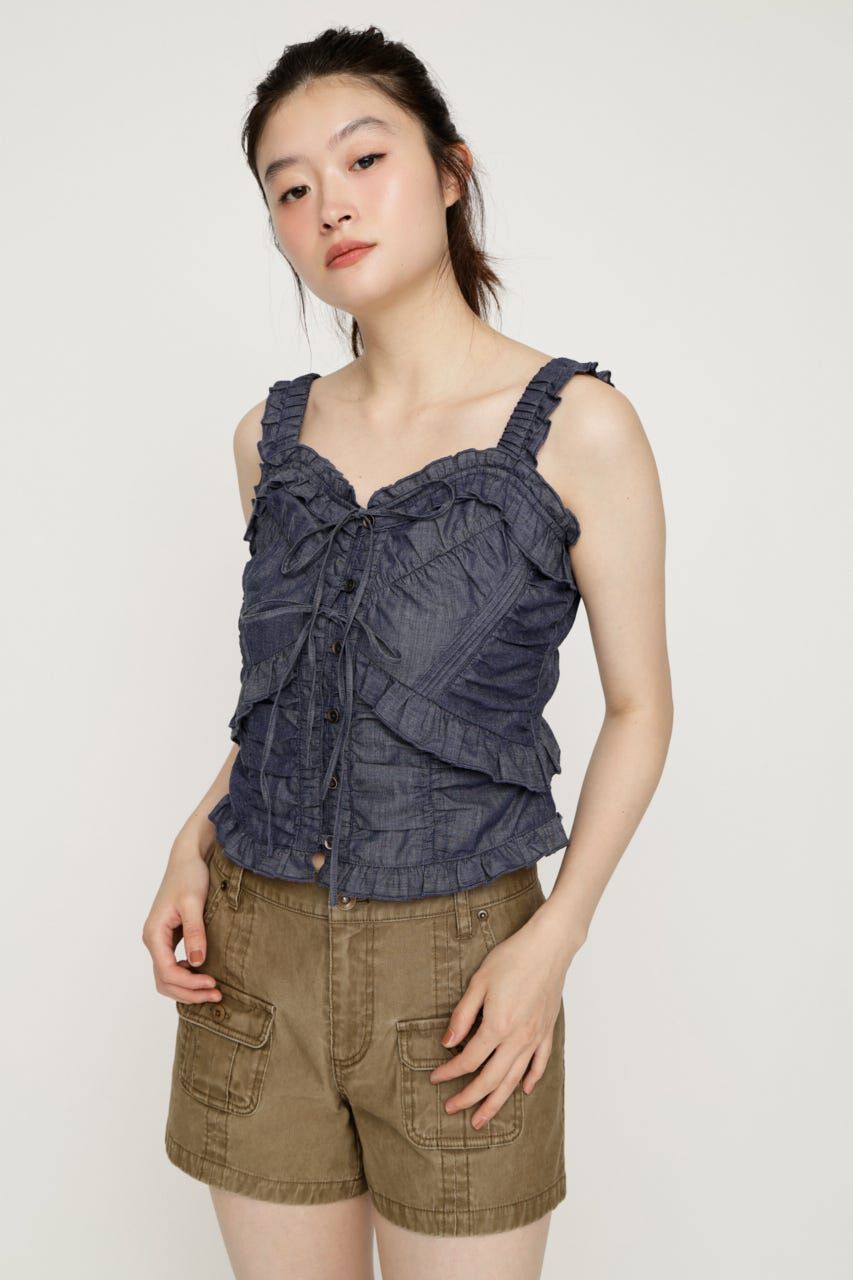 SLY「DUNGAREE SQUEEZE CAMI ブラウス」|キャミソール|