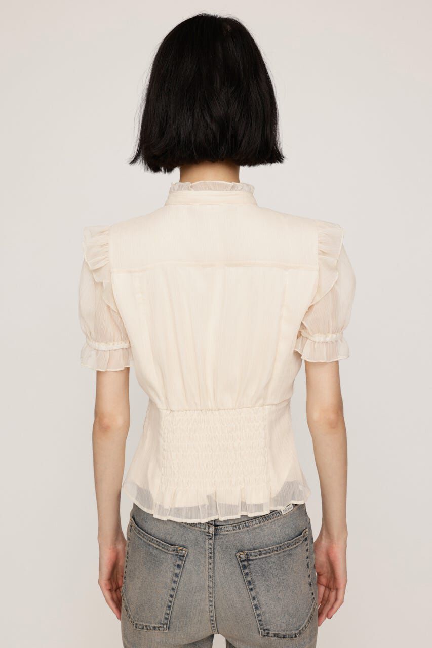 SLY「GATHER FRILL H／N PUFF ブラウス」|シャツ・ブラウス|