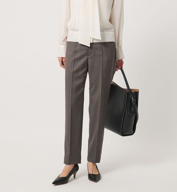 UNITED ARROWS「Vitale Barberis Canonico スリム テーパードパンツ」|スラックス|DK.BROWN