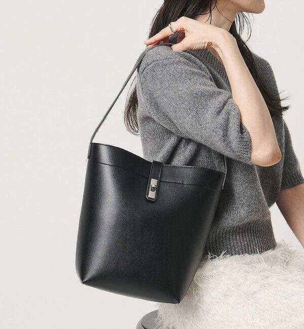 UNITED ARROWS「クラスプ ワンハンドル ショルダーバッグ」|ショルダー・メッセンジャー|BLACK