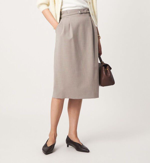 UNITED ARROWS green label relaxing「［size SHORT/TALLあり］ライト ダブルクロス タイトスカート」|タイト|BEIGE