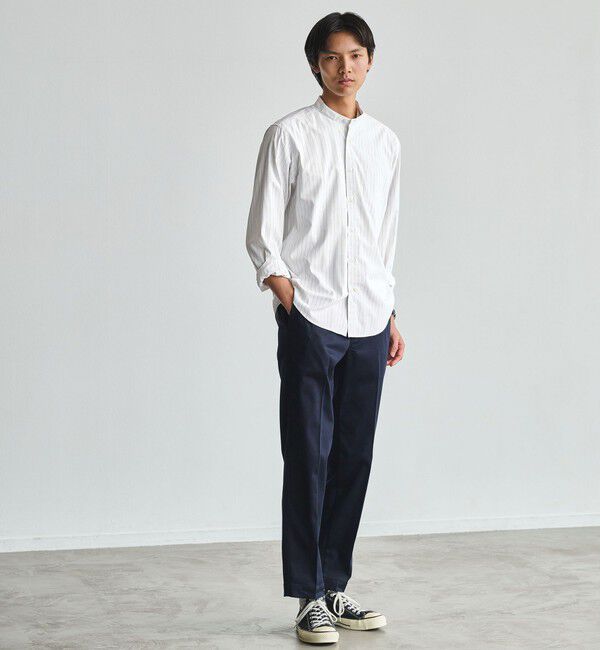 UNITED ARROWS green label relaxing「TC サテン スマートレッグ S2 パンツ -ストレッチ-」|チノ|