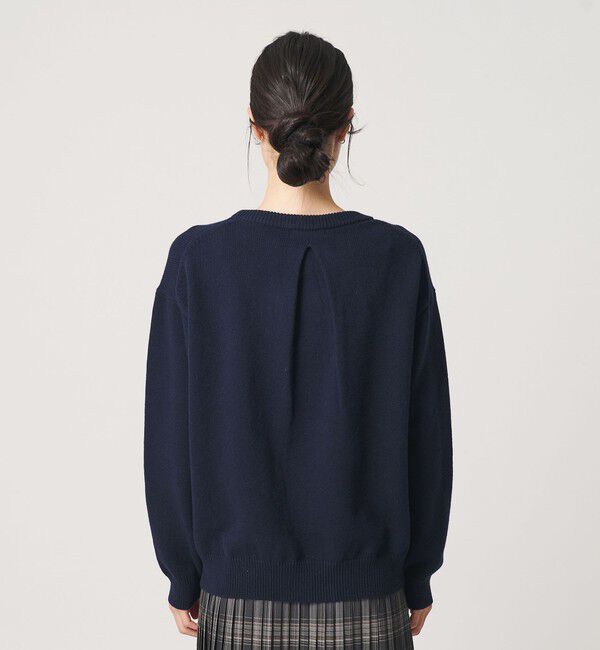 BEAUTY&YOUTH UNITED ARROWS「コットンブレンド バックタック ニットプルオーバー ウォッシャブル」|ニット・セーター|