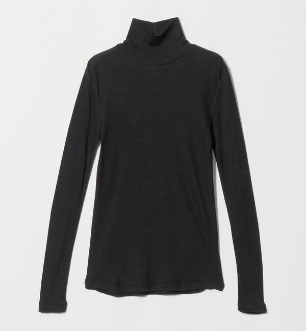 STEVEN ALAN「＜Steven Alan＞コットン シルク リブ タートルネック プルオーバー」|Tシャツ・カットソー|BLACK