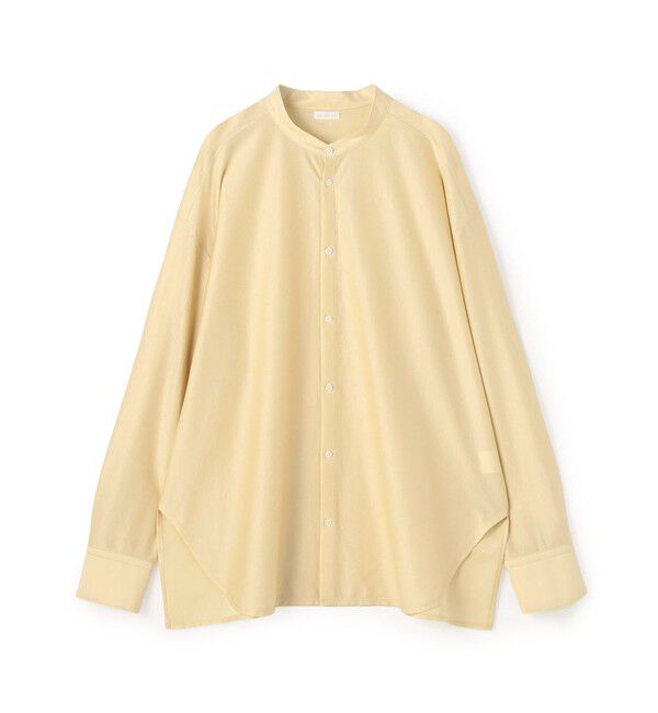 GALERIE VIE「シルキーコットン バンドカラーシャツ」|シャツ・ブラウス|43 ベージュ