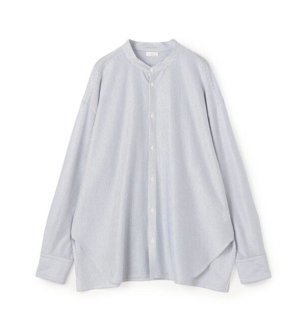 GALERIE VIE「シルキーコットン バンドカラーシャツ」|シャツ・ブラウス|66 ブルー系