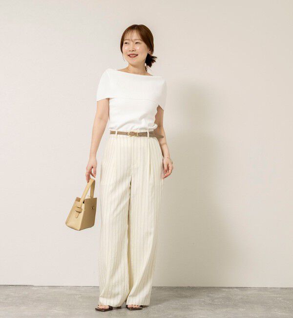 NOLLEY'S sophi「《手洗い可能》【BECシリーズ】マルチファンクションマチ付きオフショルプルオーバー」|ニット・セーター|