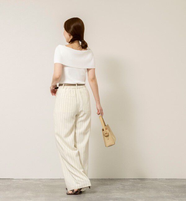 NOLLEY'S sophi「《手洗い可能》【BECシリーズ】マルチファンクションマチ付きオフショルプルオーバー」|ニット・セーター|