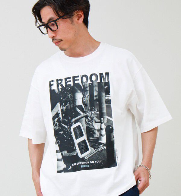 GLOSTER「【1枚でキマる主役TEE】フォト&times;メッセージプリントTEE」|Tシャツ・カットソー|
