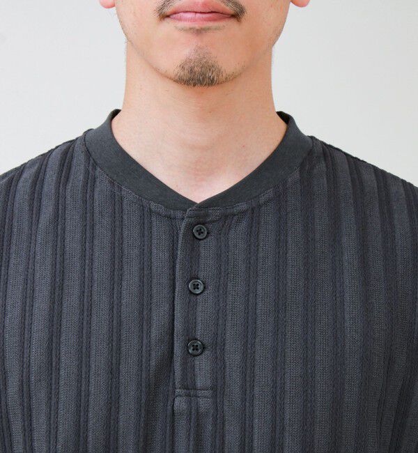 GLOSTER「シアージャガード ヘンリーネックTシャツ」|Tシャツ・カットソー|