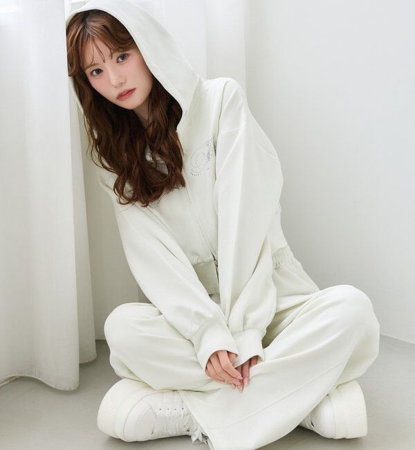  「【セットアップ可能】キラキラビジューロゴスウェットパンツ」|その他|