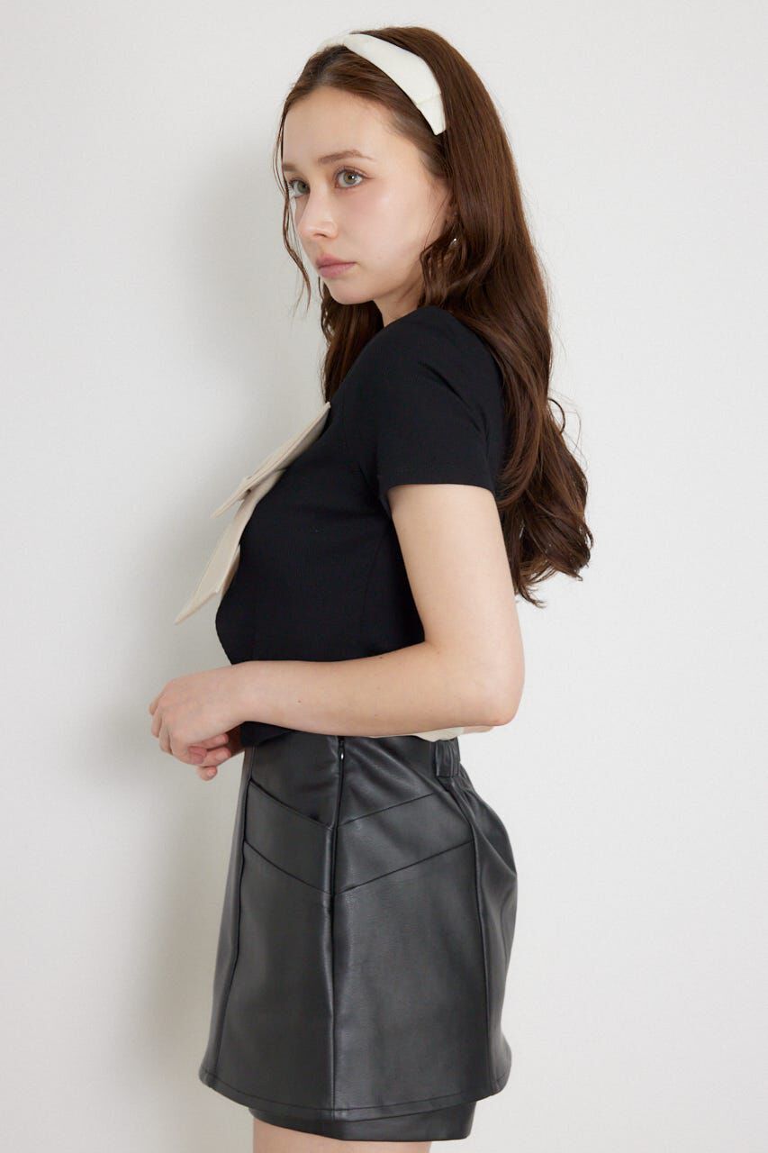 rienda「フロントリボンカットトップス」|Tシャツ・カットソー|