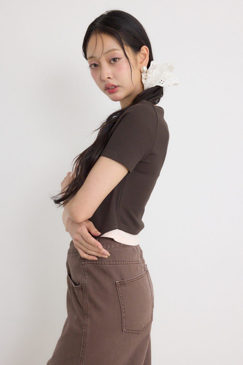 rienda「フロントリボンカットトップス」|Tシャツ・カットソー|