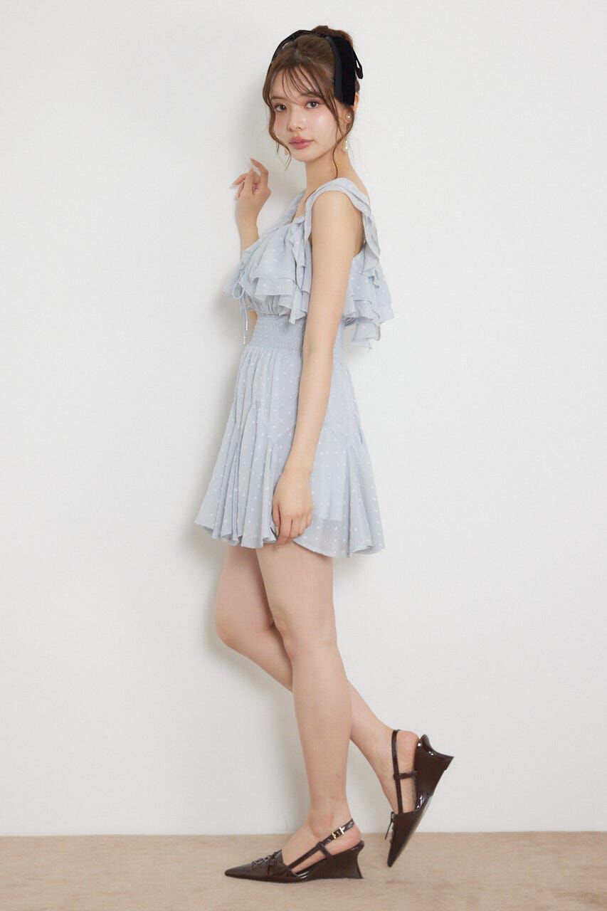 rienda「レースアップキャミミニワンピース」|ワンピース|