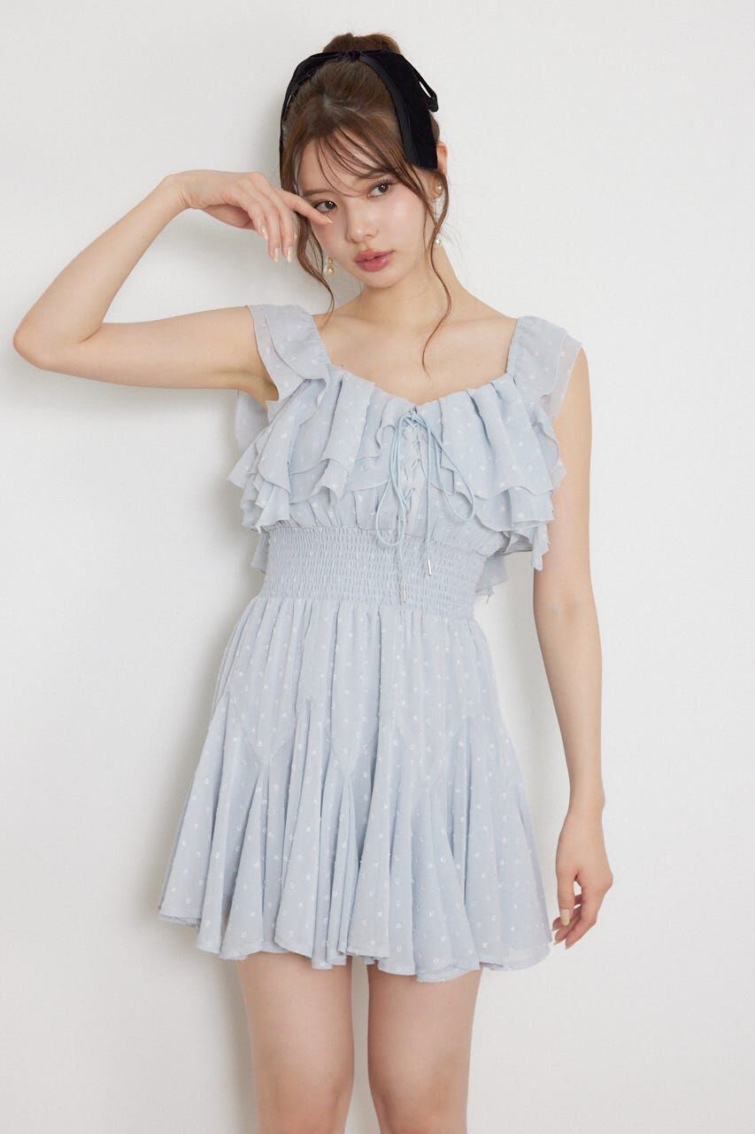 rienda「レースアップキャミミニワンピース」|ワンピース|