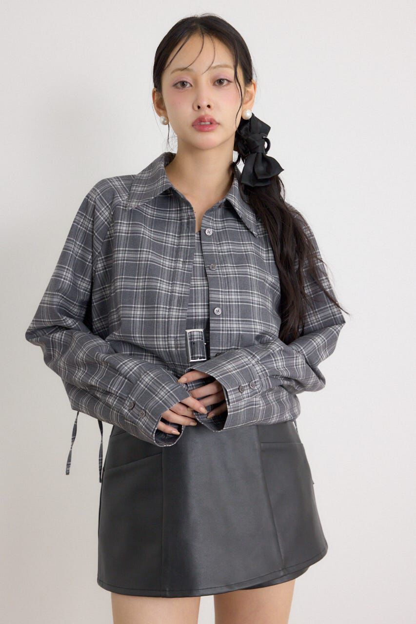 rienda「ドロストシャツ」|シャツ・ブラウス|GRY